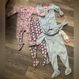 Baby Girl Footed Pajamas